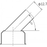 Насадка изогнутая ATTEN C-26127 для термовоздушной станции ST-862D, диаметр 12.7 мм, наклон 45° 15A000054