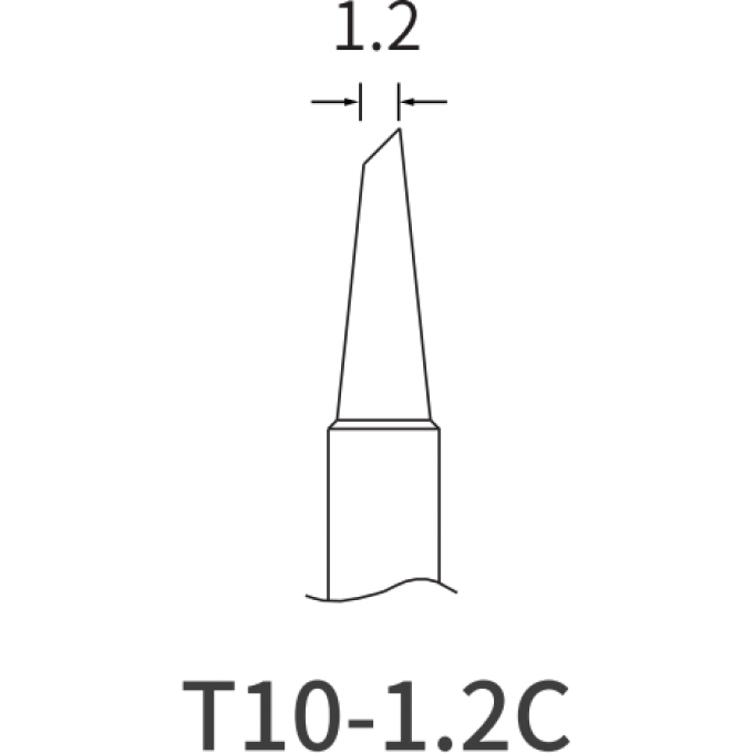 Жало цилиндрическое со скосом ATTEN T10 1.2 мм 15A000129
