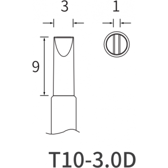 Жало клиновидное прямое ATTEN T10 15A000132