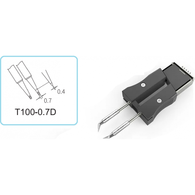 Наконечник клиновидный прямой ATTEN T100 0.4x0.7 мм 15A000136