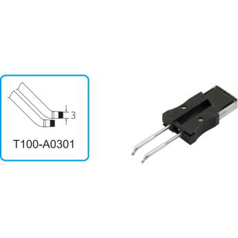Наконечник для термопинцета ATTEN T100 изогнутое лезвие 3 мм 15A000144