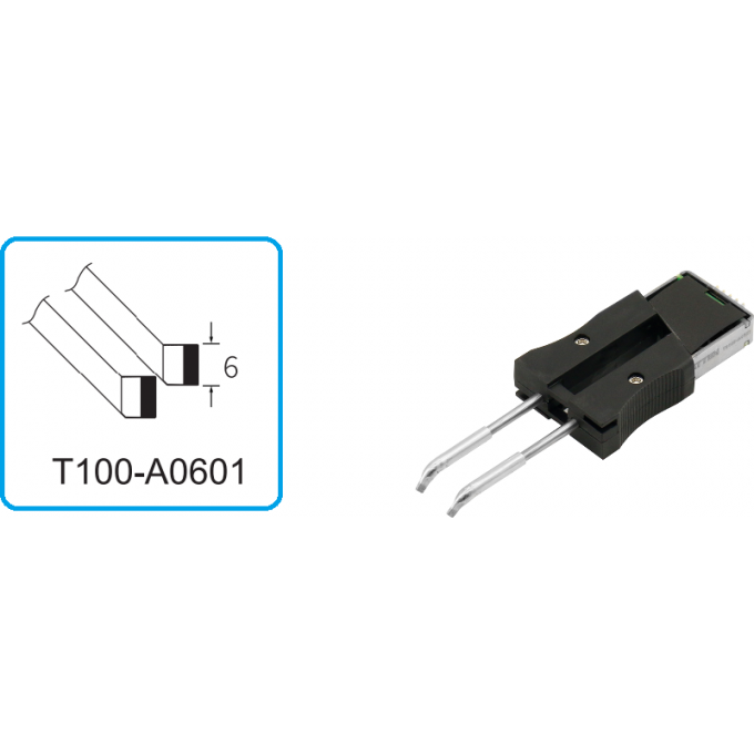 Наконечник для термопинцета ATTEN T100 изогнутое лезвие 6 мм 15A000145