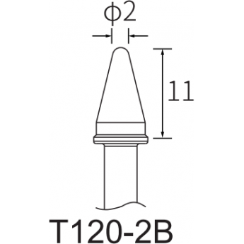 Жало коническое ATTEN T120 серии T120, 2 мм 15A000151