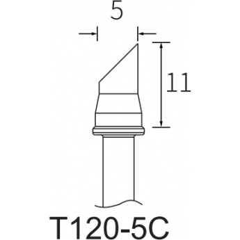 Жало цилиндрическое со скосом ATTEN T 5 мм 15A000157