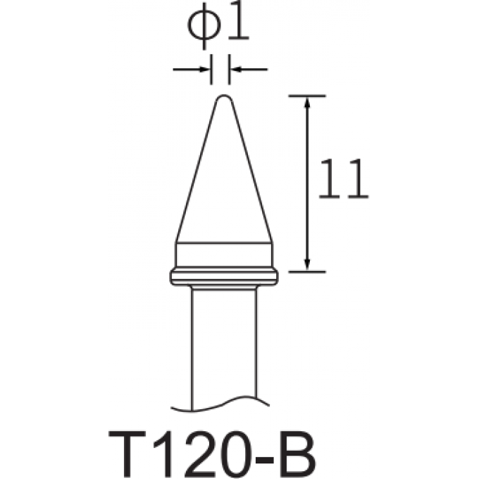 Жало коническое ATTEN T120 Серия T120 диаметр 1 мм 15A000158