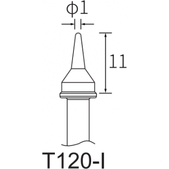 Жало коническое ATTEN T120 диаметр 1 мм 15A000159