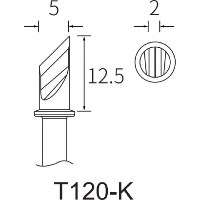 Жало для паяльника ATTEN T120 серии T120 косой нож 15A000160