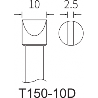 Жало клиновидное прямое ATTEN TD серии T150, 10 мм 15A000196 Жало клиновидное прямое ATTEN TD серии T150, 10 мм 15A000196