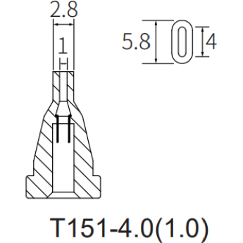 Паяльная демонтажная насадка ATTEN T.0(1.0) для паяльника GT-X150P 15A000218