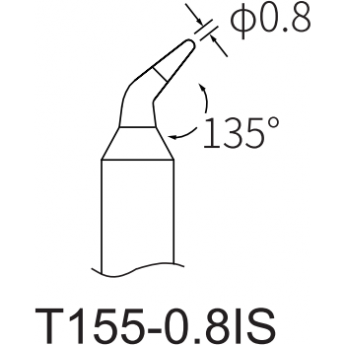 Жало коническое изогнутое ATTEN T.8IS 0.8 мм 15A000223 Жало коническое изогнутое ATTEN T.8IS 0.8 мм 15A000223