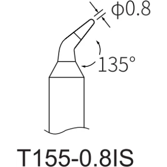 Жало коническое изогнутое ATTEN T.8IS 0.8 мм 15A000223