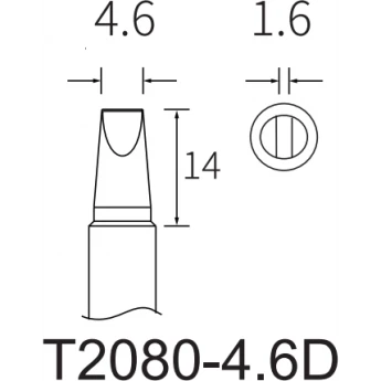 Жало клиновидное прямое ATTEN T2080 4.6x1.6 мм 15A000239
