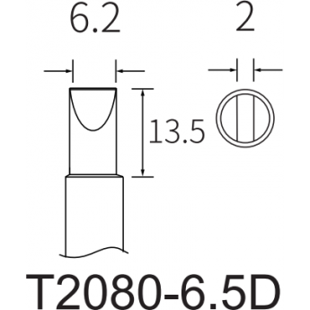 Жало ATTEN T2080 клиновидное прямое 6 15A000242