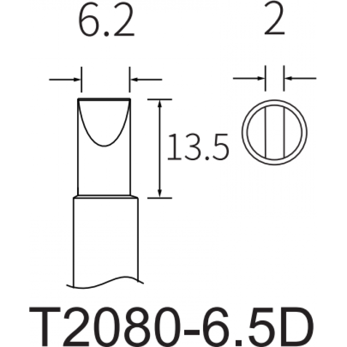 Жало ATTEN T2080 клиновидное прямое 6 15A000242