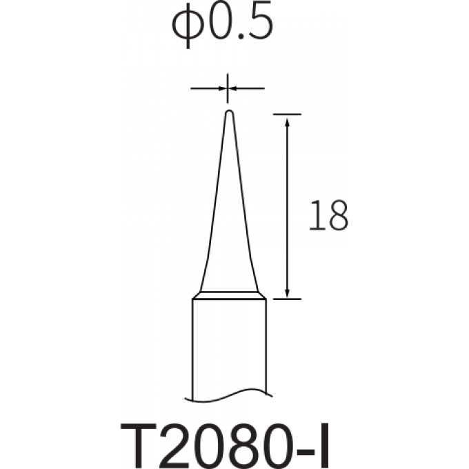 Жало коническое ATTEN T2080 0.5 мм 15A000244