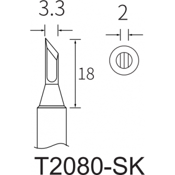 Жало ATTEN T2080-SK косой нож 3 15A000246