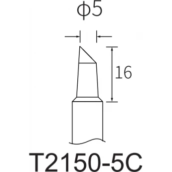 Жало цилиндрическое со скосом ATTEN T2150 диаметр 5 мм 15A000250