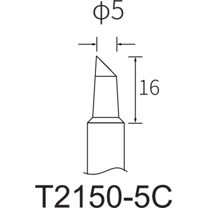 Жало цилиндрическое со скосом ATTEN T2150 диаметр 5 мм 15A000250