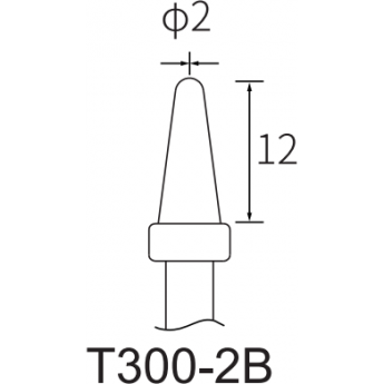 Жало коническое ATTEN TB Серия T300 2 мм 15A000263 Жало коническое ATTEN TB Серия T300 2 мм 15A000263
