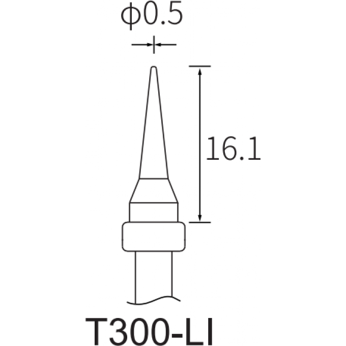 Жало коническое ATTEN T300 диаметр 0.5 мм 15A000276