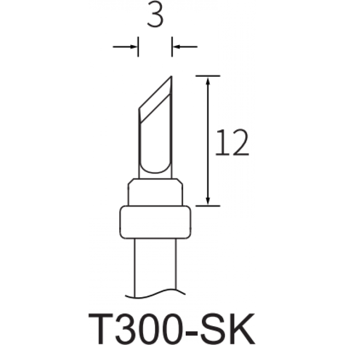 Жало косой нож ATTEN T300 серии T300, 3 × 12 мм 15A000278