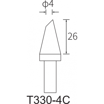 Жало цилиндрическое со скосом ATTEN T330 диаметр 4 мм 15A000283
