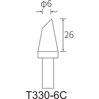 Жало ATTEN T330 цилиндрическое со скосом 6 мм 15A000285