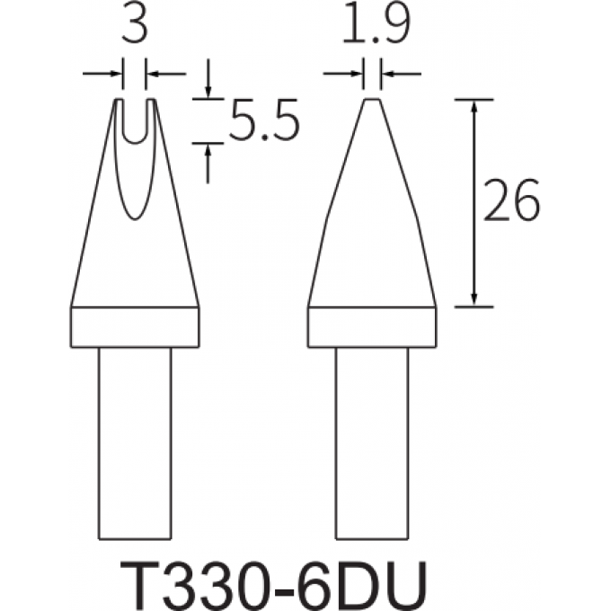 Жало ATTEN T330 с проушиной 3x5.5x1.9 мм 15A000287