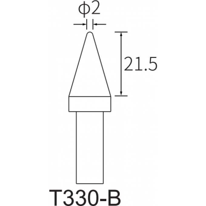 Жало коническое ATTEN T330 2 мм 15A000290