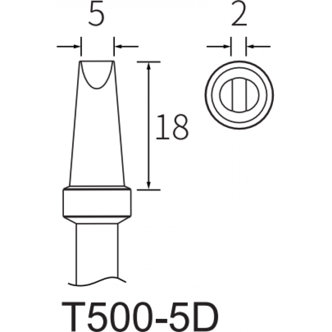Жало клиновидное прямое ATTEN T500 15A000310