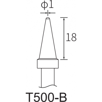 Жало коническое ATTEN T500 диаметр 1 мм 15A000314