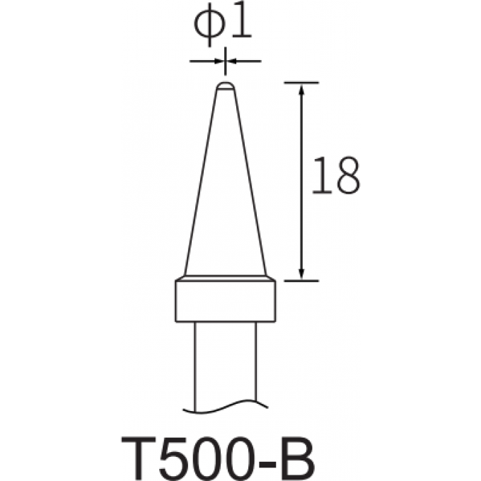 Жало коническое ATTEN T500 диаметр 1 мм 15A000314