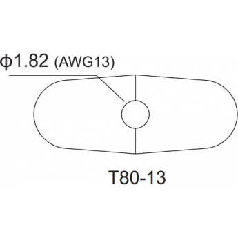 Наконечник для термозачистки проводов ATTEN T80 лезвие с 1 отверстием AWG 13 (⌀1.82 мм) 15A000319