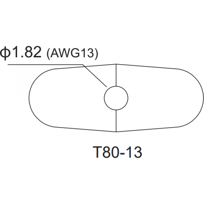Наконечник для термозачистки проводов ATTEN T80 лезвие с 1 отверстием AWG 13 (⌀1.82 мм) 15A000319