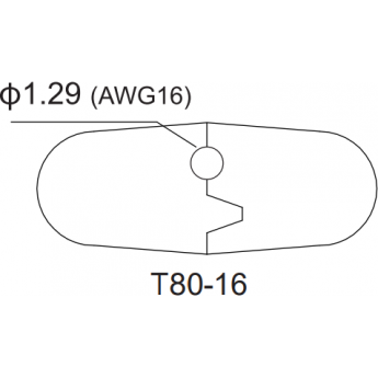 Наконечник для термозачистки проводов ATTEN T для AWG 16 (⌀1,29 мм) 15A000322