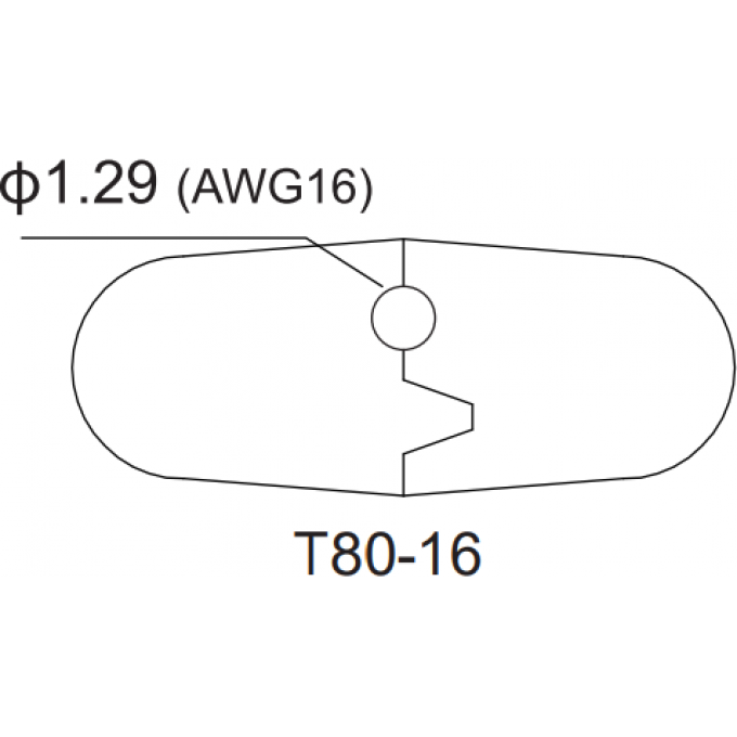 Наконечник для термозачистки проводов ATTEN T для AWG 16 (⌀1,29 мм) 15A000322
