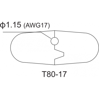 Наконечник для термозачистки проводов ATTEN T80 лезвие AWG 17 (⌀1,15 мм) 15A000323
