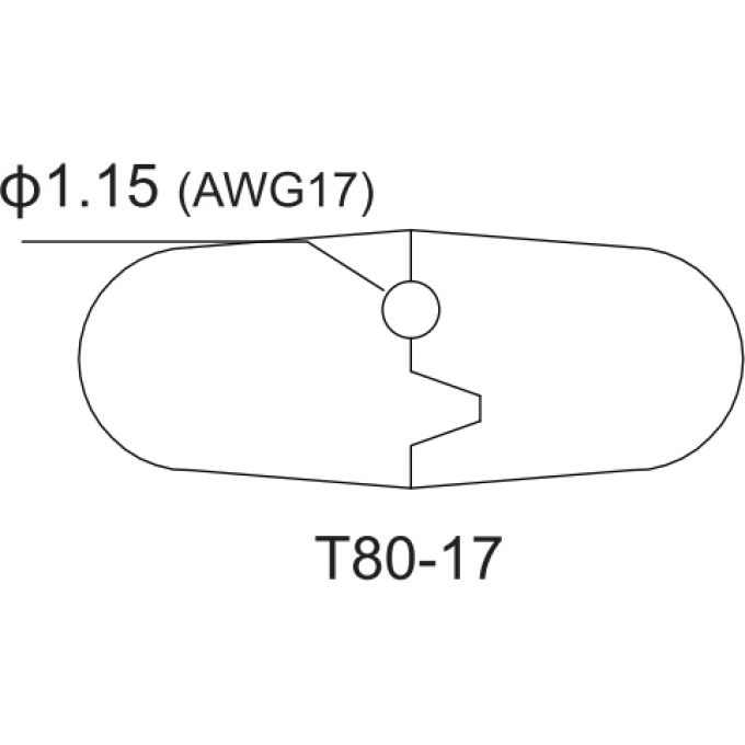 Наконечник для термозачистки проводов ATTEN T80 лезвие AWG 17 (⌀1,15 мм) 15A000323