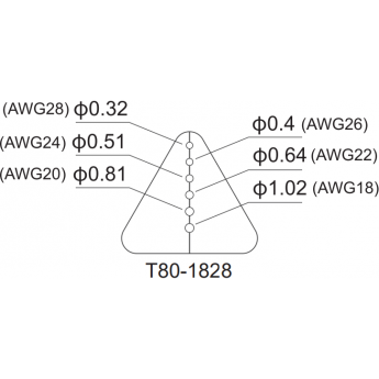 Наконечник для термозачистки проводов ATTEN T80 лезвие зубчатое AWG 15A000324