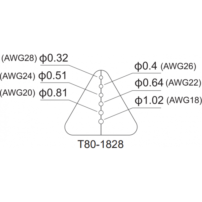 Наконечник для термозачистки проводов ATTEN T80 лезвие зубчатое AWG 15A000324