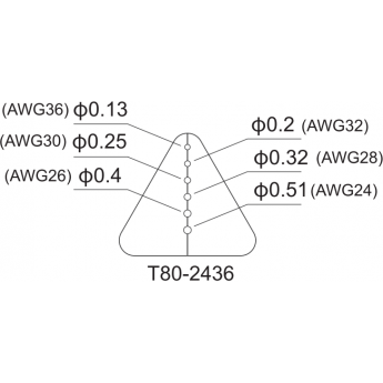 Наконечник для термозачистки проводов ATTEN T80 лезвие зубчатое AWG 15A000326