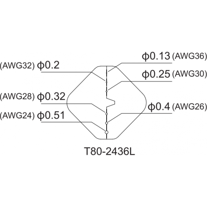 Наконечник для термозачистки проводов ATTEN T80 Серия T80 AWG 15A000327