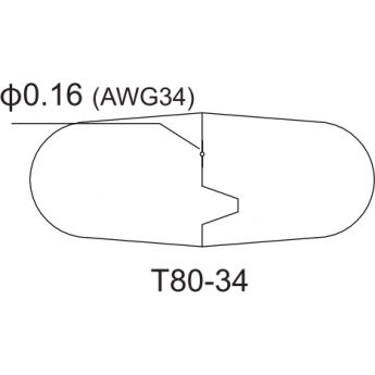 Наконечник для термозачистки проводов ATTEN T80 лезвие с одним зубцом AWG 34 (⌀0,16 мм) 15A000329