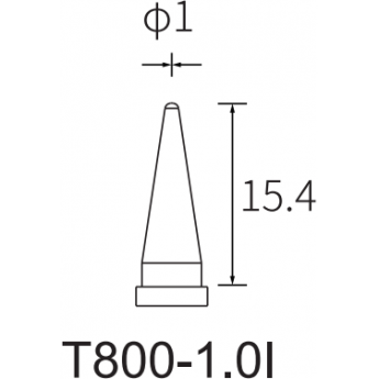 Жало коническое ATTEN T.0I для паяльника, диаметр 0.1 мм 15A000336