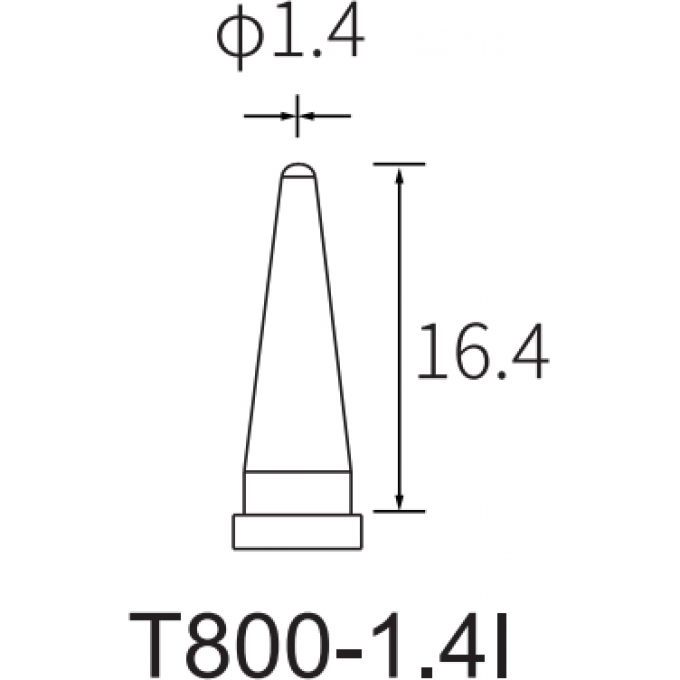 Жало коническое ATTEN T.4I для паяльников, диаметр 1.4 мм 15A000338