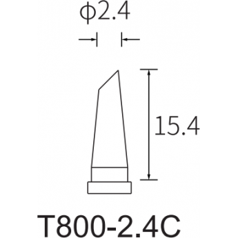 Жало для паяльника ATTEN T.4C цилиндрическое со скосом 2.4 мм 15A000340