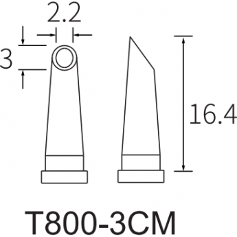 Жало микроволна ATTEN TM для паяльника, 3x2.2 мм 15A000344 Жало микроволна ATTEN TM для паяльника, 3x2.2 мм 15A000344