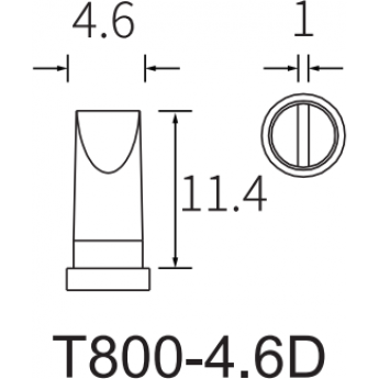 Жало клиновидное прямое ATTEN T800 4 15A000346 Жало клиновидное прямое ATTEN T800 4 15A000346