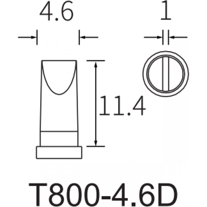 Жало клиновидное прямое ATTEN T800 4 15A000346