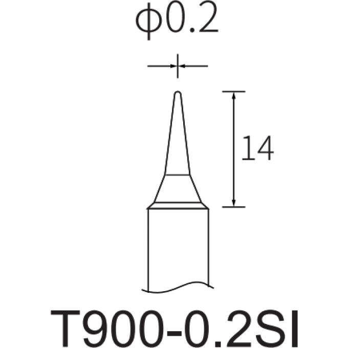 Жало коническое ATTEN T900 0.2 мм 15A000350